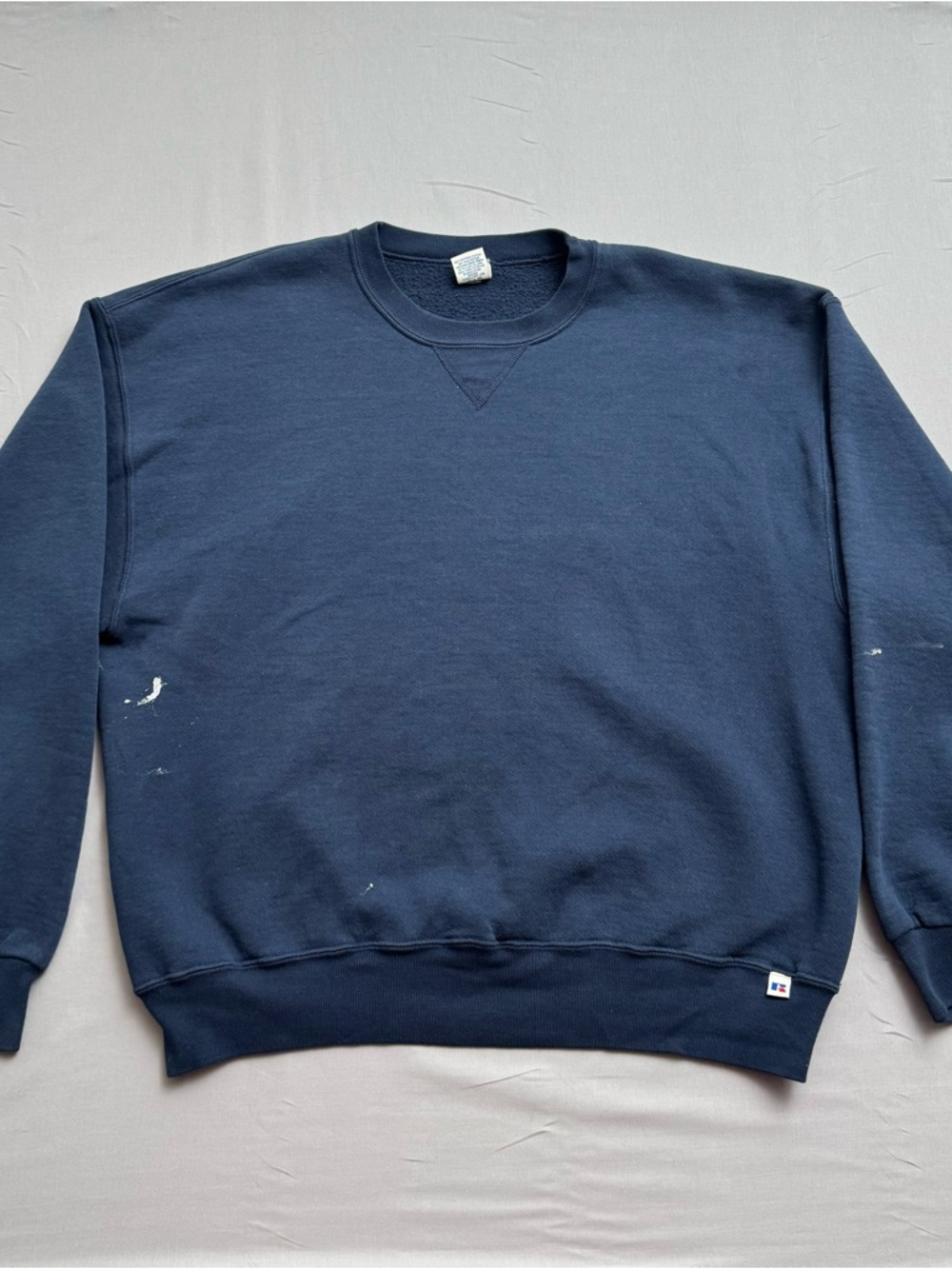 Russell Athletic Vintage Navy Blue XL Sweatshirt Long Sleeve Cotton
